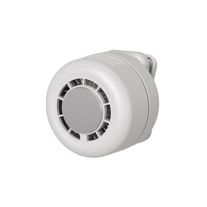 Miniventilator zonder rotorbladen. Draagbaar, oplaadbaar en stil. Met 3 snelheidsstanden, een draaibare behuizing en veelzijdig te gebruiken als draagbare ventilator, riemventilator of telefoonkoeler.