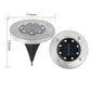 🔥Zonne-energie Grondlamp van Roestvrij Staal met 8 LED's