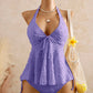 Tankini set met peplum en halternek voor dames
