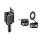 🚗 Snellader 7-in-1 Intrekbare Snelle Autolader met Spanningsdisplay – USB-C voor Android & Lightning voor Apple