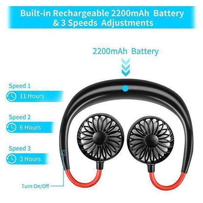 ✨ Zomeruitverkoop ✨ Draagbare Hangende Nekventilator
