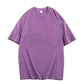 Unisex/losse retro effen top met korte mouwen