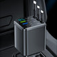 🚗 Snellader 7-in-1 Intrekbare Snelle Autolader met Spanningsdisplay – USB-C voor Android & Lightning voor Apple