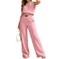 👗 50% OFF THE TWO-PIECE SET! ✨ Sleeveless crop top & wide-leg pants – breathable, elastic & chic for summer 🌞