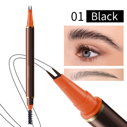 Dual-Ended 2-Fork Liquid Eyebrow Pen