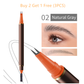 Dual-Ended 2-Fork Liquid Eyebrow Pen
