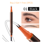 Dual-Ended 2-Fork Liquid Eyebrow Pen