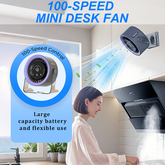 ❄ 100-versnellingsbak Super Desk Fan met digitale display⚡