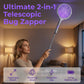 Mosquito Zapper 2-in-1 elektrische muggenvanger, oplaadbare USB-insectenvanger van 3000 V met draaibare kop, elektrische muggenvanger voor thuis/balkon/tuin/kamperen