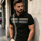 ⏳Tijdelijke aanbieding⏰Gestreept T-shirt met korte mouwen en kraag voor heren
