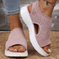 👡🌬️ Ademende gebreide platform sandalen voor dames – Lichtgewicht en zacht ✨