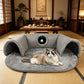 Pluche 2-in-1 katten tunnelbed
