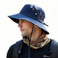 🧢 ☀️ Outdoor zonnehoed met brede rand en kinband – Lichtgewicht, beschermend en perfect voor het strand en wandelen 🏖️ 🥾