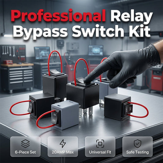 Professionele set voor het testen van autorelais en bypass-jumpers