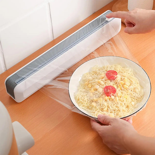 Magnetische vershoudfoliedispenser met schuifmes