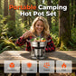 🔥 TIJDELIJKE AANBIEDING: 50% KORTING! ✨ Draagbare alcoholbrander met hotpot – draadloos, roestvrij staal, voor op de camping 🍲