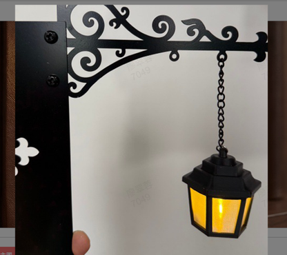 Miniatuur Retro Straatlantaarn Boekensteun met Licht